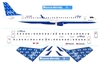 1:144 JetBlue Embraer 190 (bubbles tail)