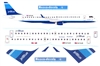 1:144 JetBlue Embraer 190 (striped tail)