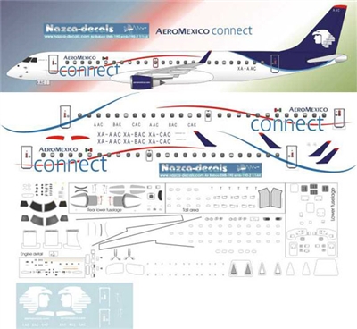 1:144 AeroMexico Connect Embraer 190