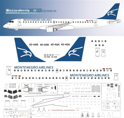 1:144 Montenegro Embraer 195