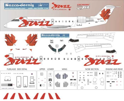 1:144 JAZZ Canadair CRJ200