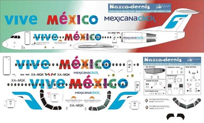 1:144 Mexicana 'Click' Fokker 100 'Vive Mexico'
