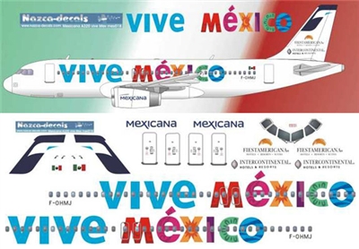 1:144 Mexicana 'Click' Airbus A.320 'Vive Mexico'