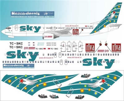 1:144 Sky (turquiose) Boeing 737-800
