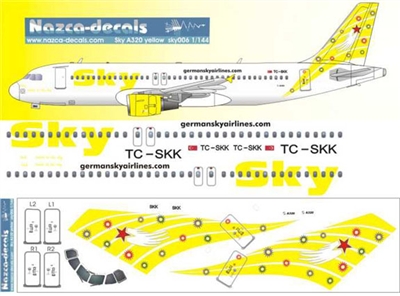 1:144 Sky (yellow) Airbus A.320