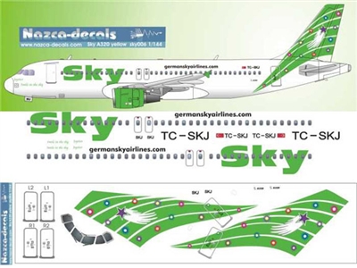 1:144 Sky (green) Airbus A.320