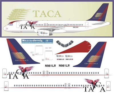 1:144 TACA 'Parrot' cs Airbus A.320