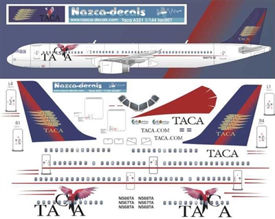 1:144 TACA 'Parrot cs' Airbus A.321