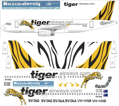 1:144 Tiger Airways Airbus A.320
