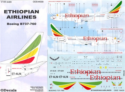 1:144 Ethiopian Airlines Boeing 737-700 *Sold Out*