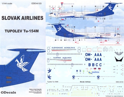 1:144 Tupolev 154M Slovak Airlines