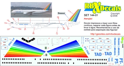 1:144 Transbrasil 'Rainbow' Boeing 767-300