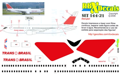 1:144 Transbrasil (TWA cs) Boeing 767-200