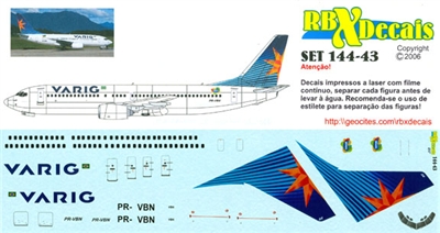 1:144 Varig (2007 cs) Boeing 737-700 (PR-VBN)