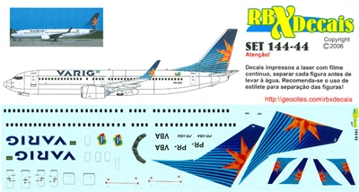 1:144 Varig (2007 cs) Boeing 737-800 (PR-VBA)