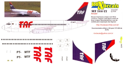 1:144 TAF (blue/red cs) Boeing 737-200 *Sold Out*
