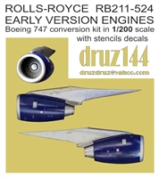 1:200 Rolls-Royce RB211-524 Engines (4) for Boeing 747-100/-200/-300 (Early Version)
