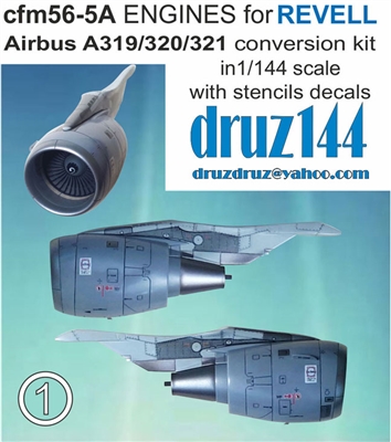 1:144 CFM56-5A Engines (2) for Airbus A.320 (Revell kit)