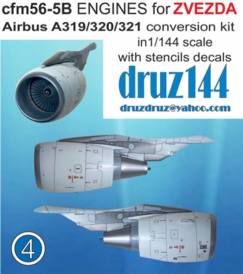1:144 CFM56-5B Engines (2) for Airbus A.320 (Zvezda kit)