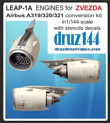 1:144 CFM Leap-1A Engines (2) for Airbus A.320 (Zvezda)