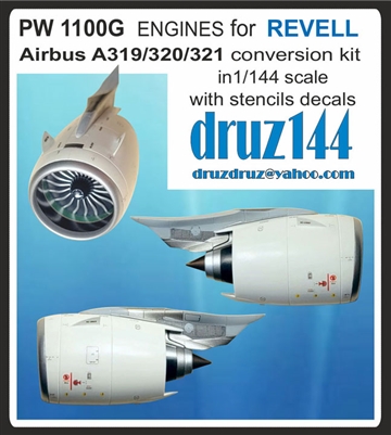 1:144 PW 1100G Engines (2) for Airbus A.320 (Revell kit)