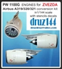 1:144 PW 1100G Engines (2) for Airbus A.320 (Zvezda kit)