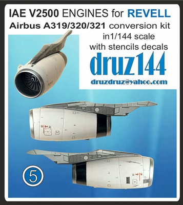 1:144 IAE V.2500 Engines (2) for Airbus A.320 (Revell kit)