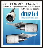 1:144 General Electric  CF6-80E1 Engines (2) for Airbus A330 (Revell kit)