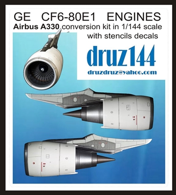 1:144 General Electric  CF6-80E1 Engines (2) for Airbus A330 (Revell kit)