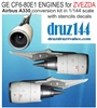 1:144 General Electric  CF6-80E1 Engines (2) for Airbus A330 (Zvezda kit)