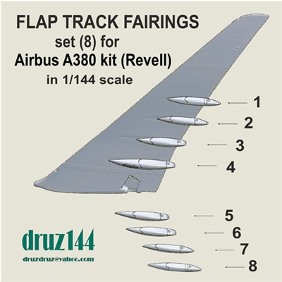 1:144 Airbus A.380 Flap Track Fairings