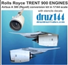1:144 RR Trent 900 Engines (4), Airbus A.380