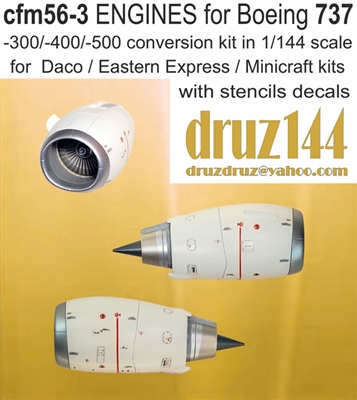 1:144 CFM56-3 Engines (2) for Boeing 737-300/-400/-500