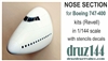 1:144 Nose section for Boeing 747-400 kit (Revell)