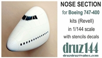 1:144 Nose section for Boeing 747-400 kit (Revell)