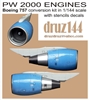 1:144 Pratt & Whitney PW 2000 engines (2), Boeing 757