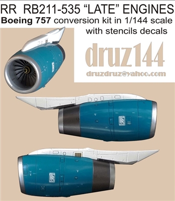 1:144 Rolls-Royce RB 211-535E4 Engines (2), Boeing 757-200 / -300