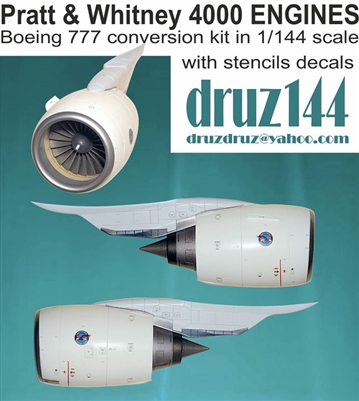 1:144 Pratt & Whitney PW4000 Engines (2), Boeing 777