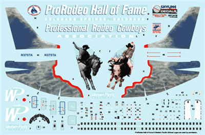 1:144 Western Pacific 'Rodeo Hall of Fame' Boeing 737-200