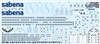 1:144 Sabena (2000 cs) Boeing 737-200 / -300 / -400 / -500
