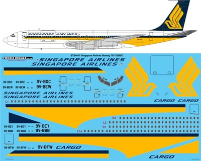 1:144 Singapore Airlines Boeing 707-320C