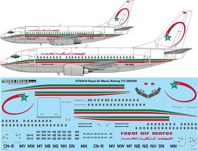 1:144 Royal Air Maroc Boeing 737-200 / -500