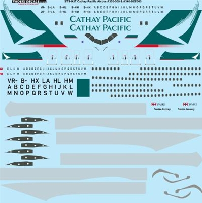 1:144 Cathay Pacific A.330-300, A.340-200/-300
