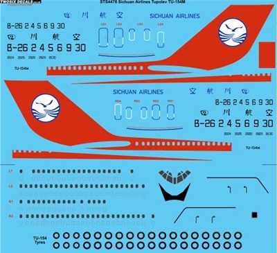 1:144 Sichuan Airlines Tupolev 154M
