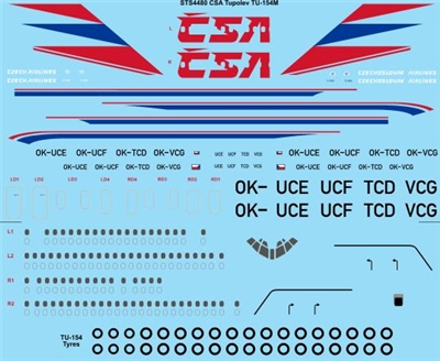 1:144 CSA Tupolev 154M