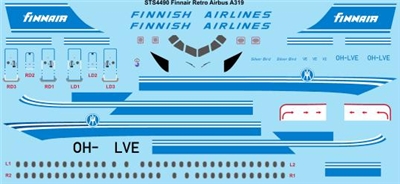 1:144 Finnair 'retro' Airbus A.319