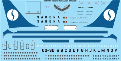 1:144 Sabena Boeing 737-200/-200C