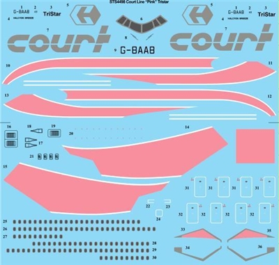 1:144 Court Line (pink) L.1011 Tristar 1