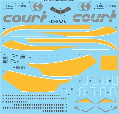 1:144 Court Line (yellow cs) L.1011 Tristar 1