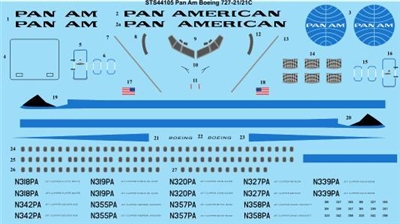 1:144 Pan Am Boeing 727-21/-21C